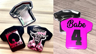 chapas en forma de camiseta