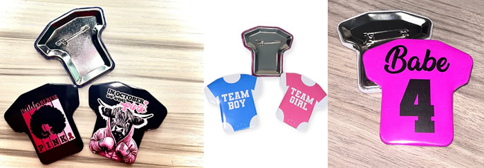 Chapitas en forma de camiseta varios diseños
