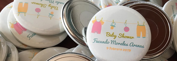 Diseos de chapita iman personalizadas para baby shower