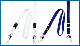 Lanyard con Mosqueton Metalico y Porta Celular